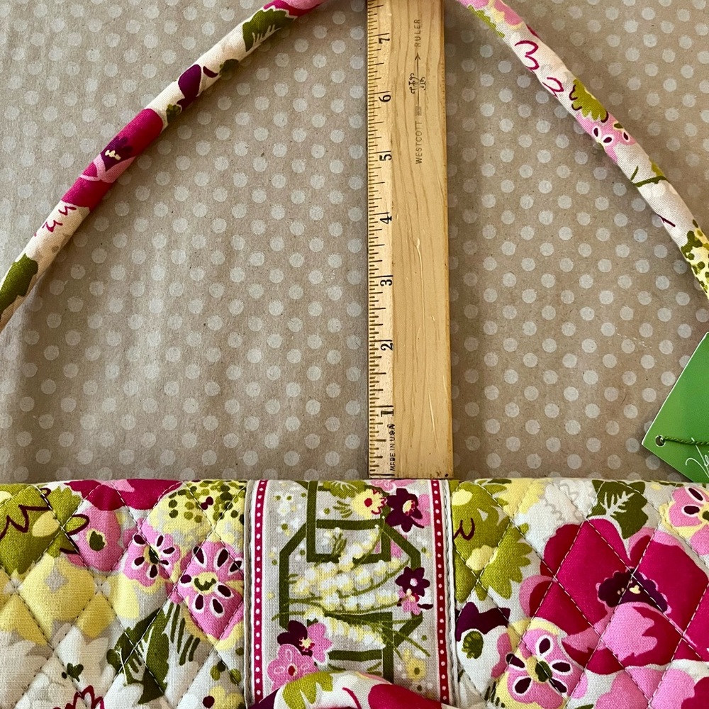 Vera Bradley Pink and Green Floral Quilted Shoulder Bag - Picture 6 of 6